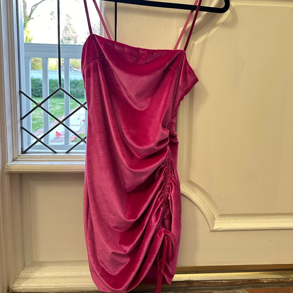 Showpo bright magenta pink mini dress w adjustable length